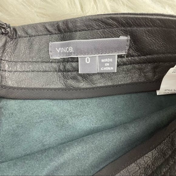 Vince Lamb Leather A-Line Skirt - Picture 4 of 7
